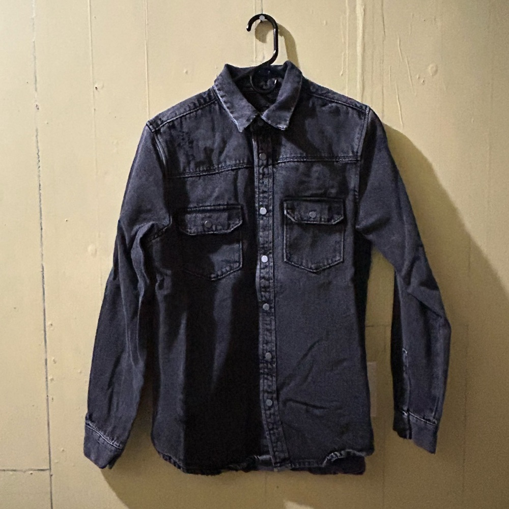 Distressed Denim Shirt Relaxed Fit